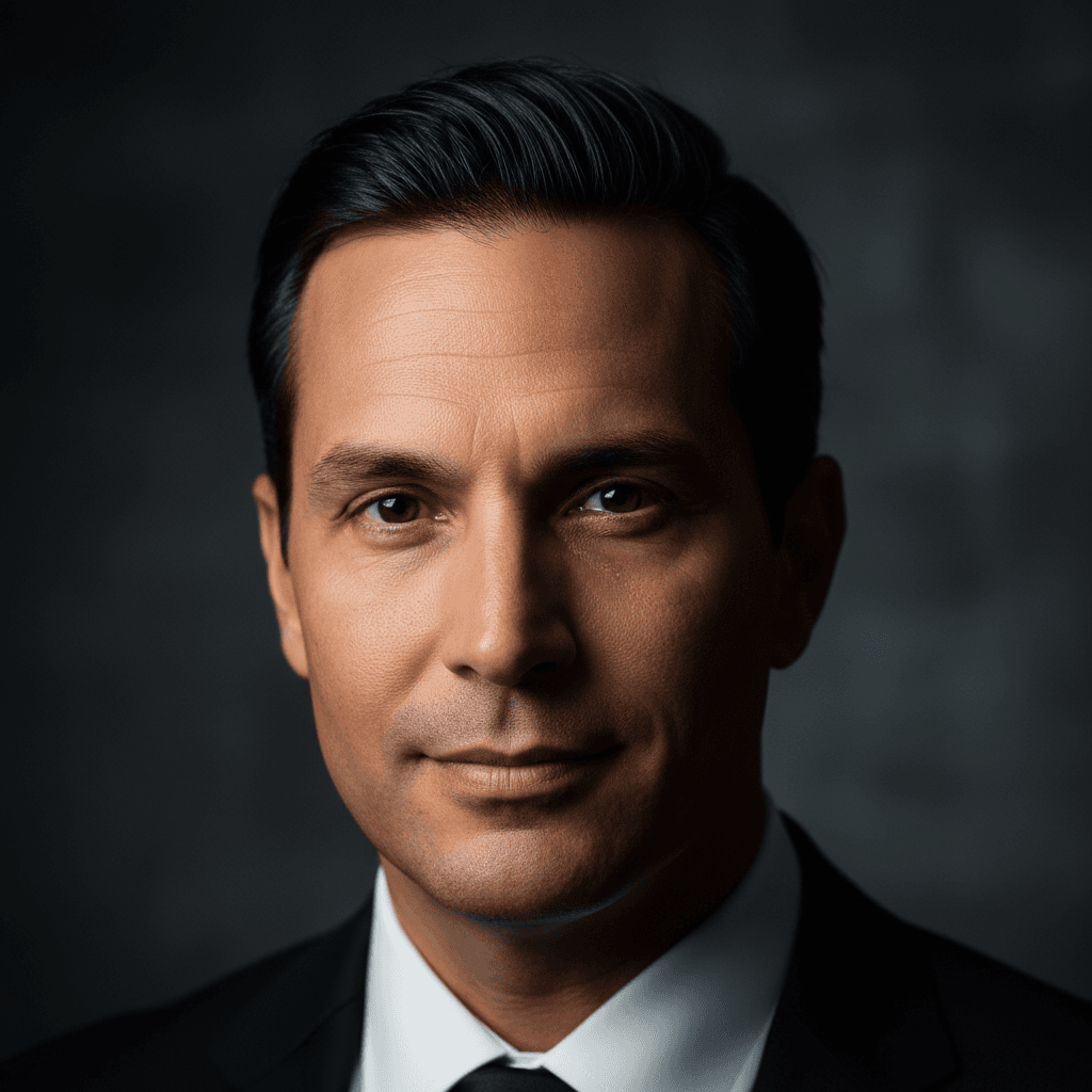 Executive headshot under studio lighting