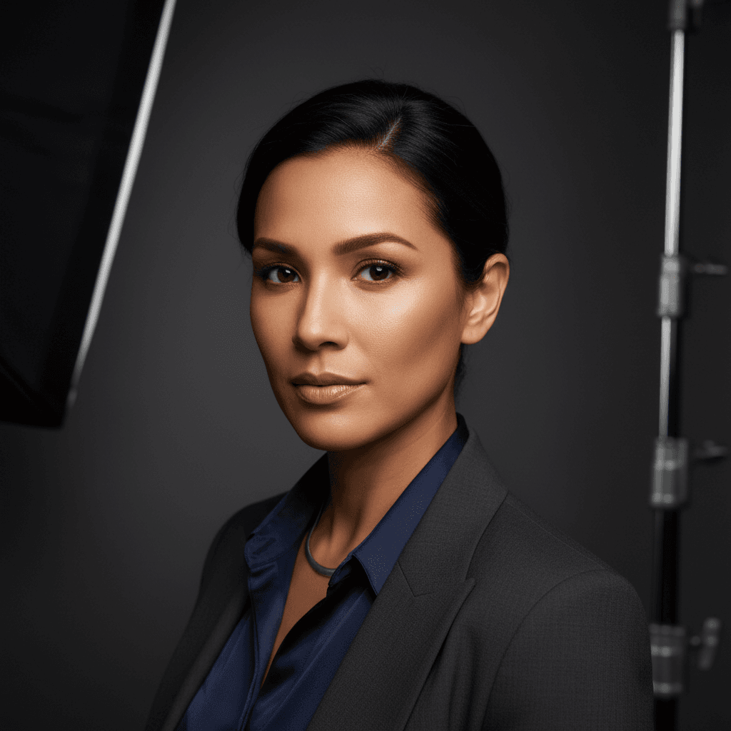 Executive headshot with precision studio lighting