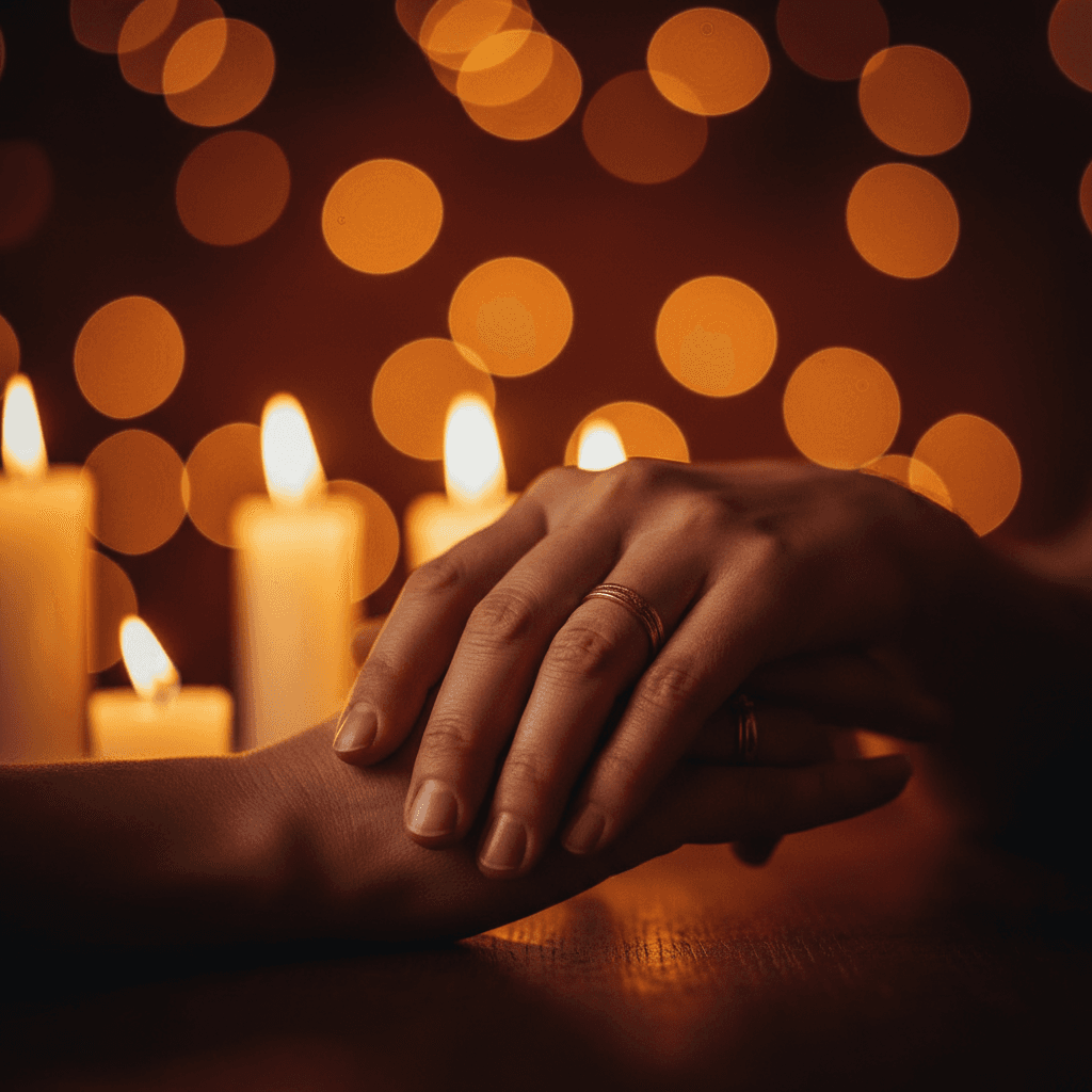 Intimate portrait moment with natural lighting