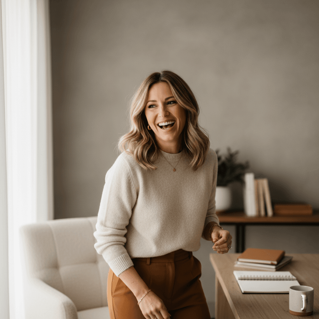 Personal branding session capturing authentic moments